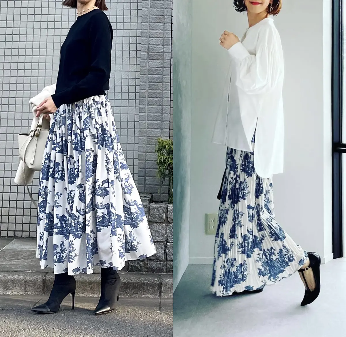 Dior展へは、トワルドジュイ柄スカートの画像_7