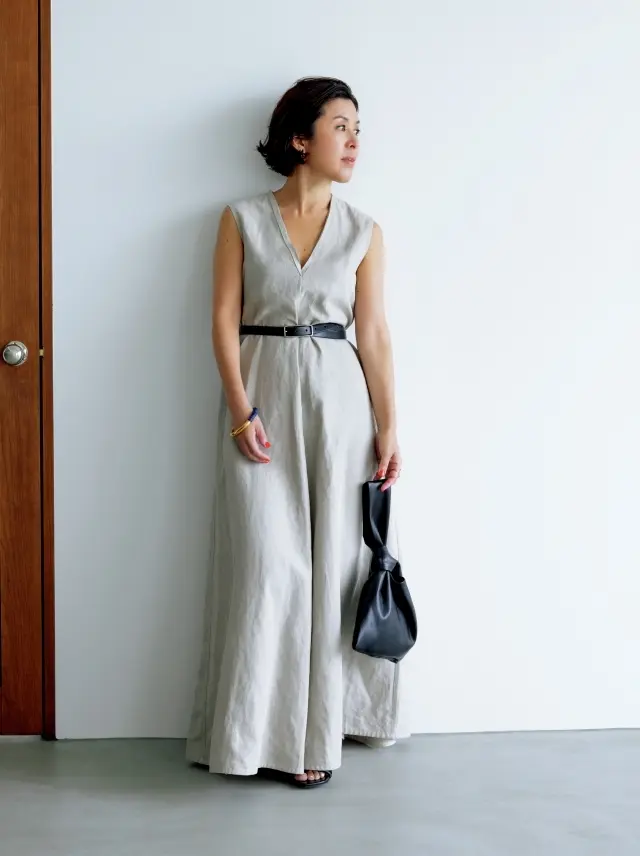 ベルトで脚長効果も