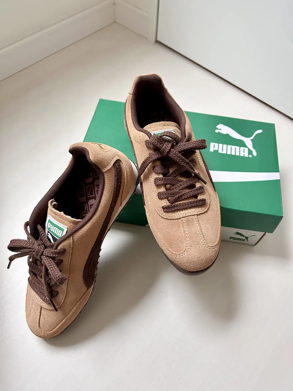 プーマ茶系スエードスニーカー