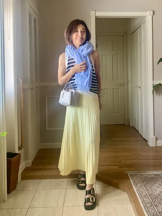 夏のボーダートップスの画像_1