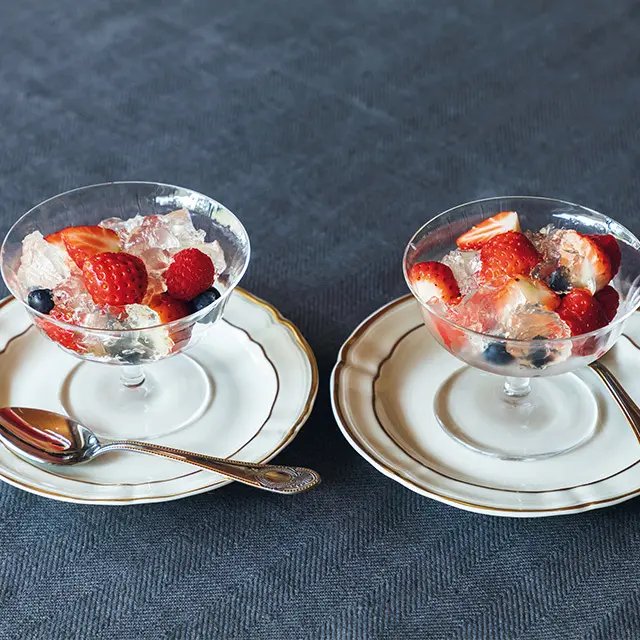 レモンゼリーとフルーツ