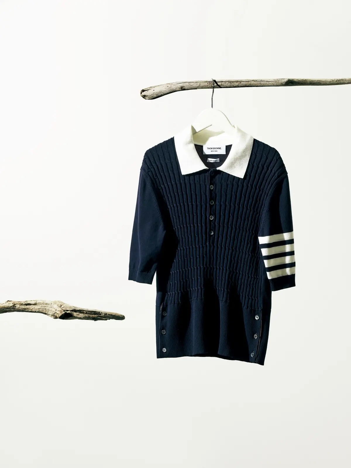 トム ブラウンのケーブルポロシャツ