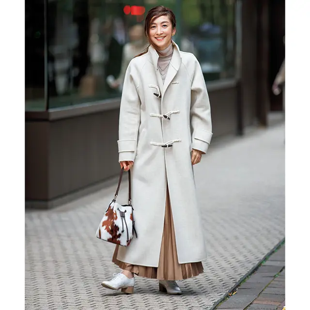 冬のクリーミーコーデは 心地よさを最優先