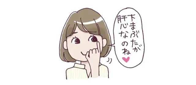 目もとのくぼみ影