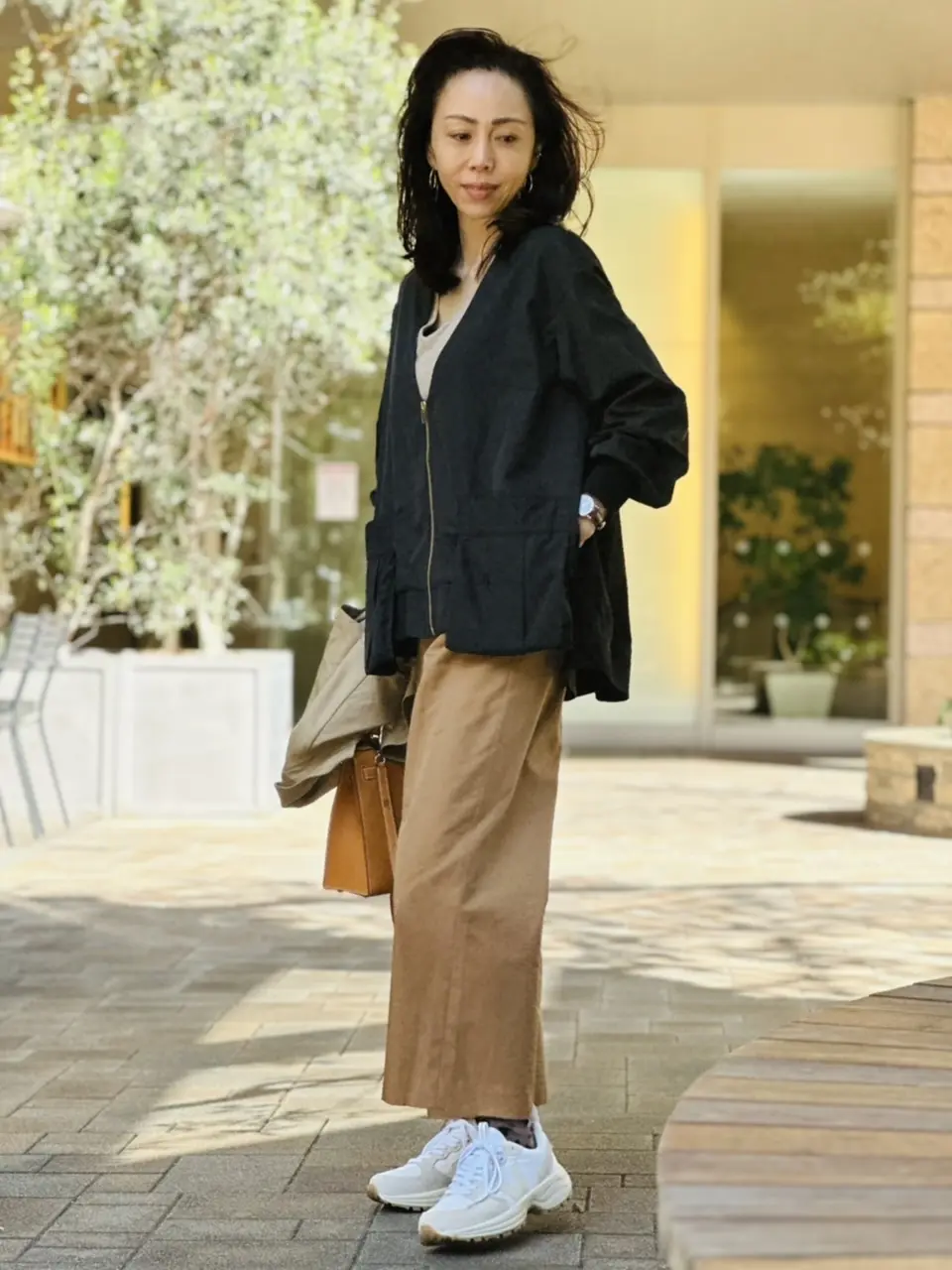 春ファッション　サイド