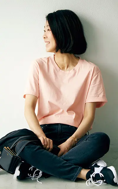 カラーTシャツコーデ