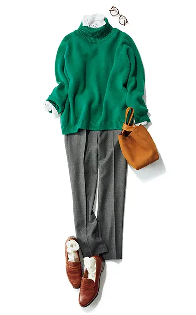 きれいめ　ワイドパンツ