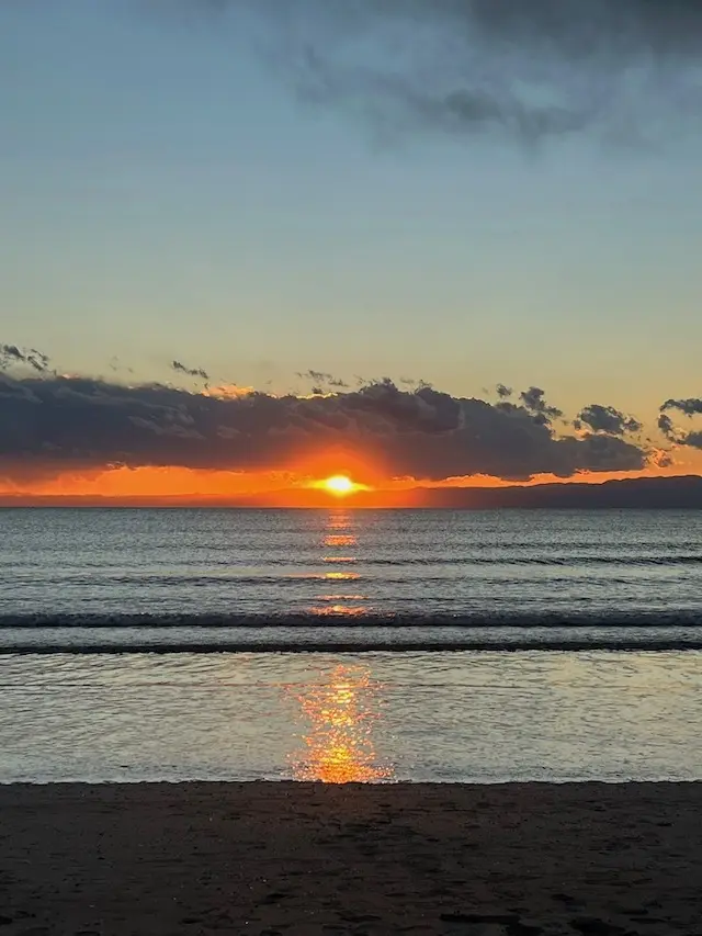 湘南　冬の海　海　夕焼け　jマダムの暮らし　デュアルライフ
