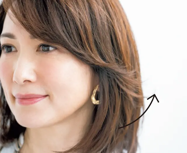 前髪の外ハネと丸みフォルムでリフトアップしたボブのPoint