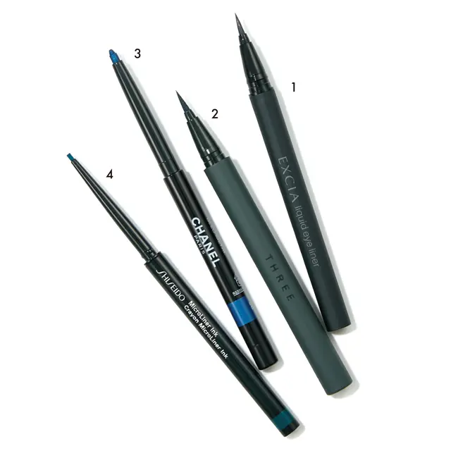 エクシア リクイッド アイライナー BU30、インディストラクティブルアイライナー 07、スティロ ユー ウォータープルーフN 38