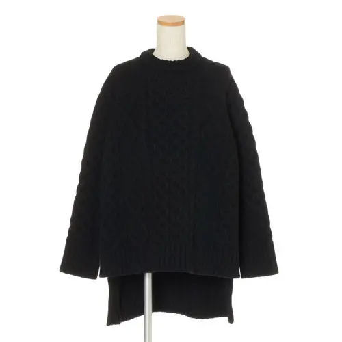 INSCRIRE×eclat アランクルーネックニット ￥49,000+税