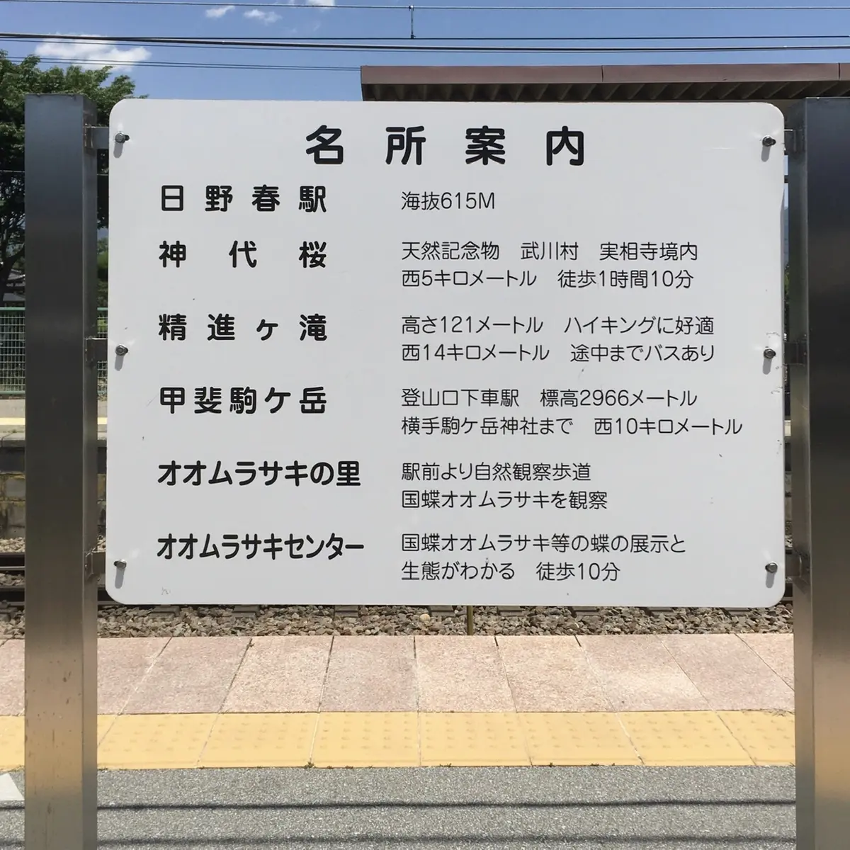名所案内　日野春駅