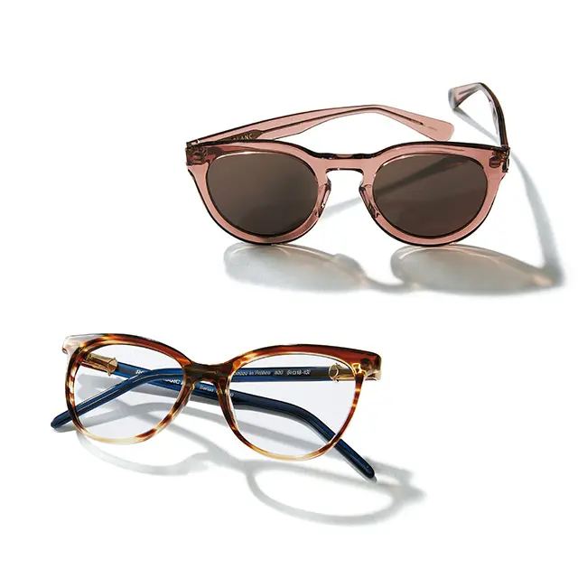 顔になじむナチュラルな色みのアイウエア