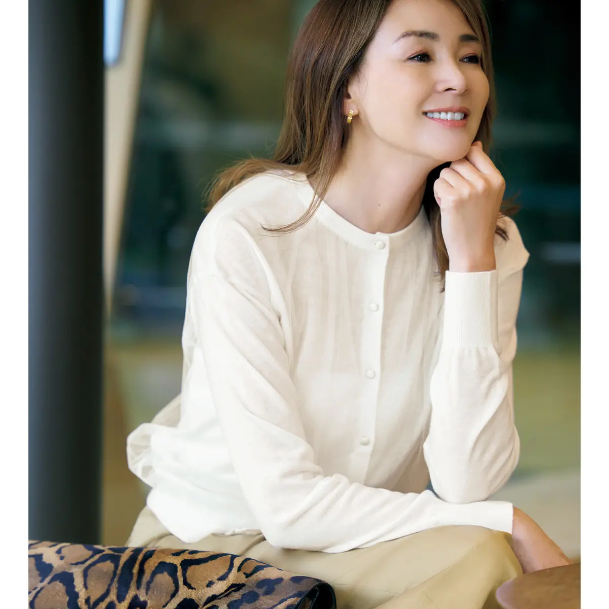 E by eclat 大人チュールカーディガン ￥18,700