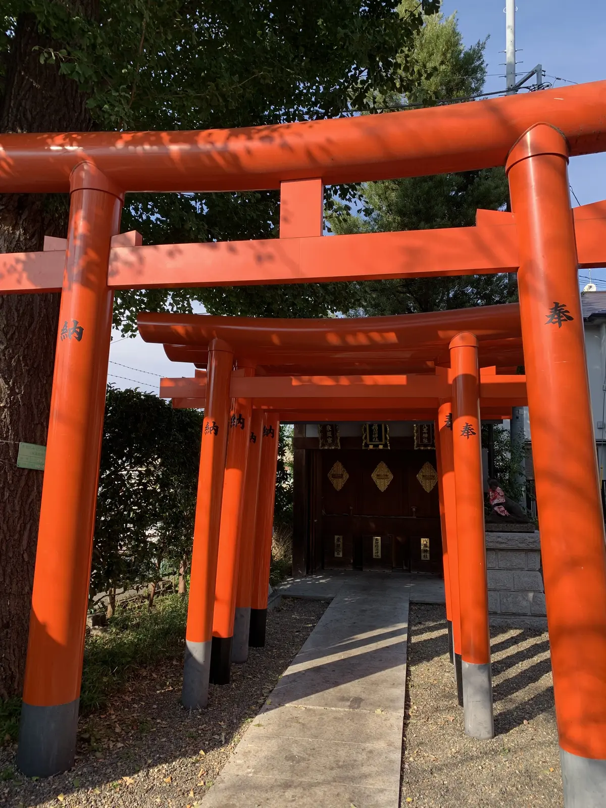 ３神社へ続く鳥居