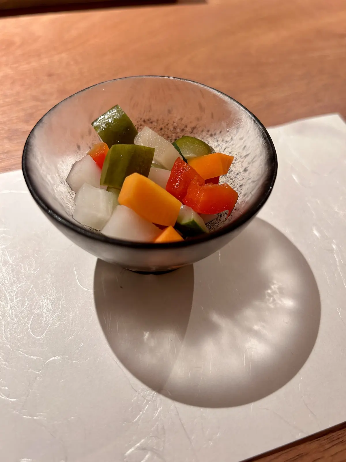 ガリの代わりに野菜のピクルス