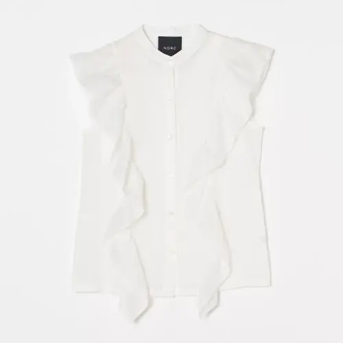 N.O.R.C ノースリーブフリルブラウス ￥11,000