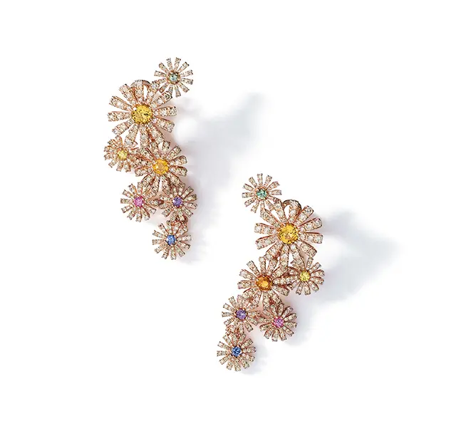 ダミアーニ「マルゲリータ」コレクション ピアス　ピンクゴールド