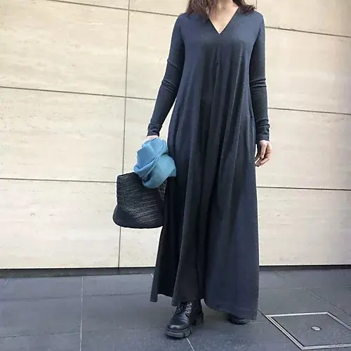 【50代 ワンピース】秋ワンピースで大人の画像_32