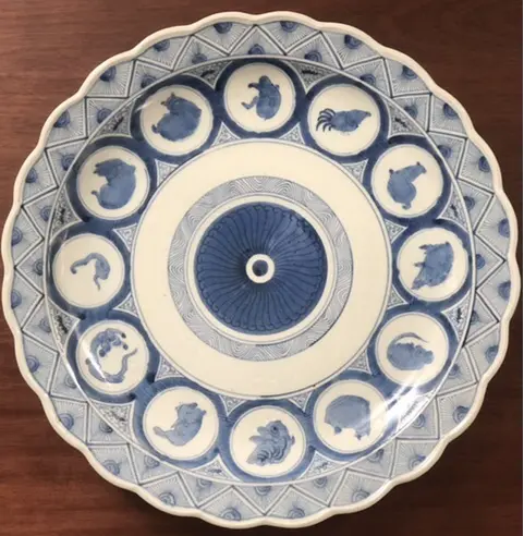 古伊万里　大皿　丸紋