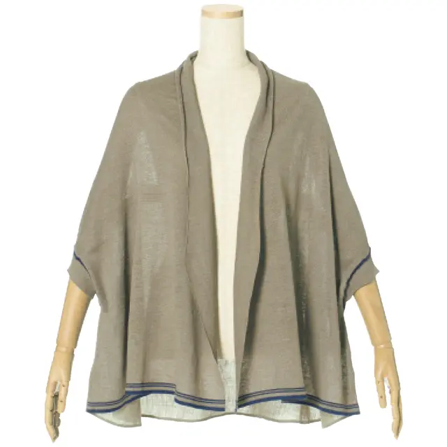 Vlas Blomme リネンシルクニットケープ