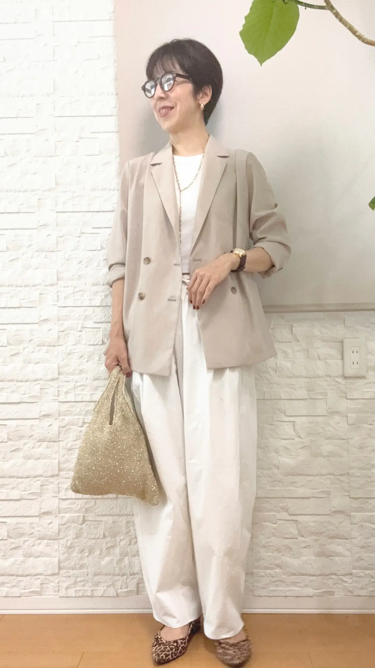 50代GUプチプラパンツ着回しコーデ＊ベの画像_1