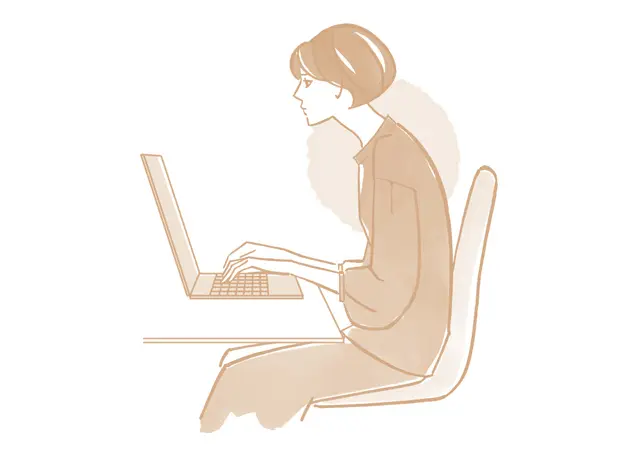 デスクワークでねこ背が慢性化