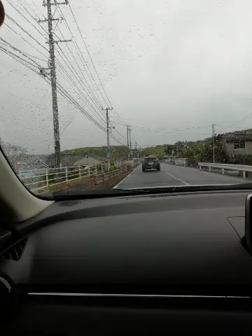 晴天のはずがしっかり雨です。