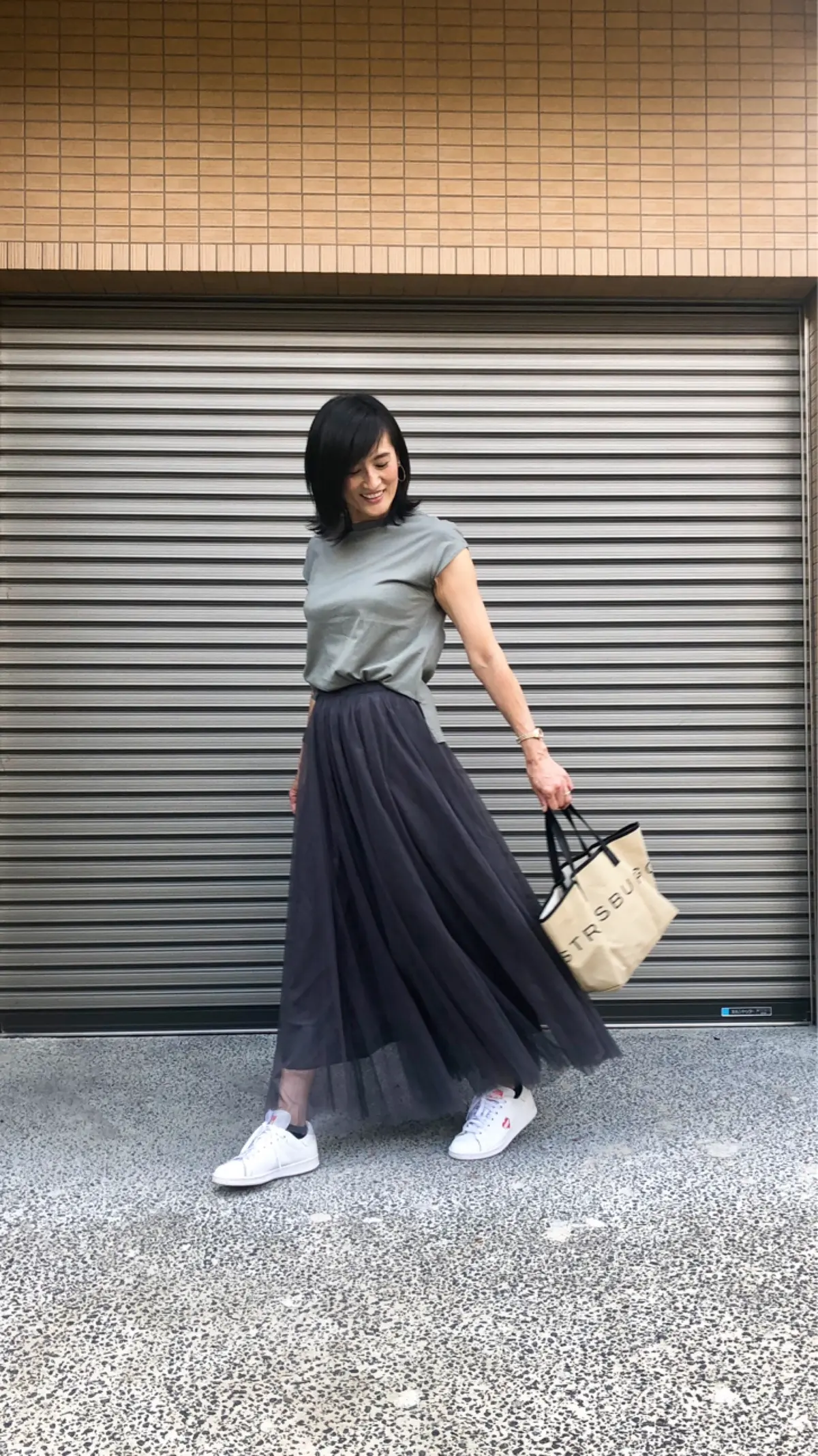 プチプラチュールスカートで秋コーデの画像_1