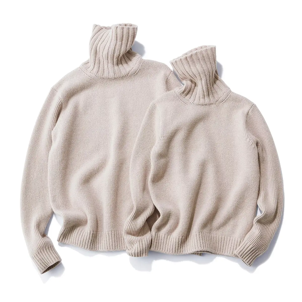 SLOANE×eclat ジーロンラム×カシミヤ　タートルネック