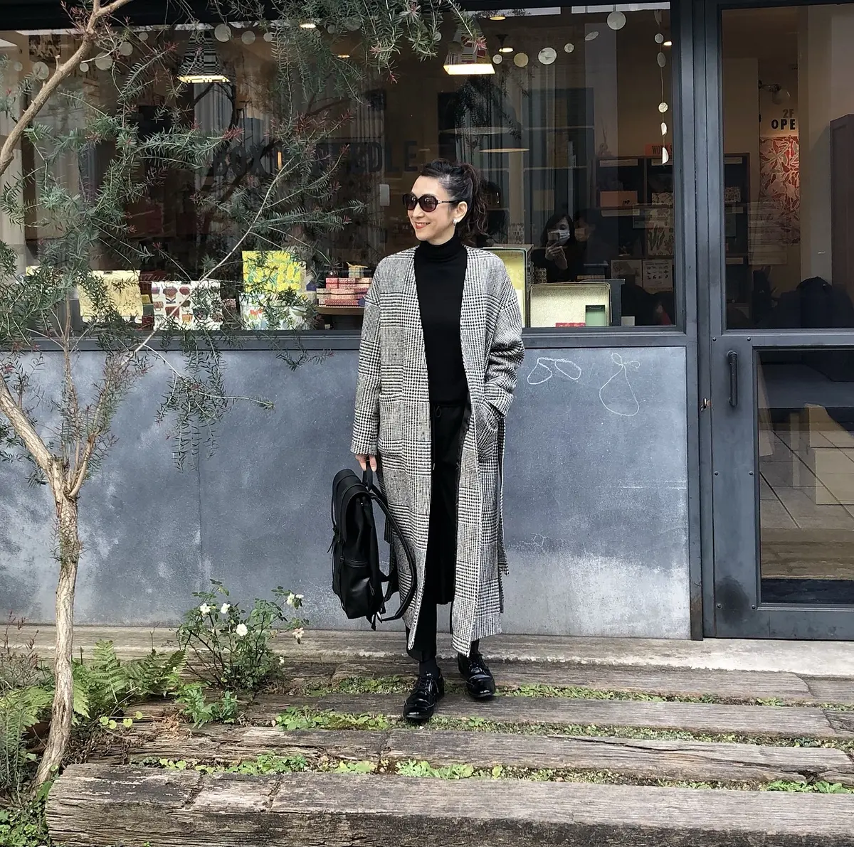 冬終わりのグレンチェックコーデの画像_1