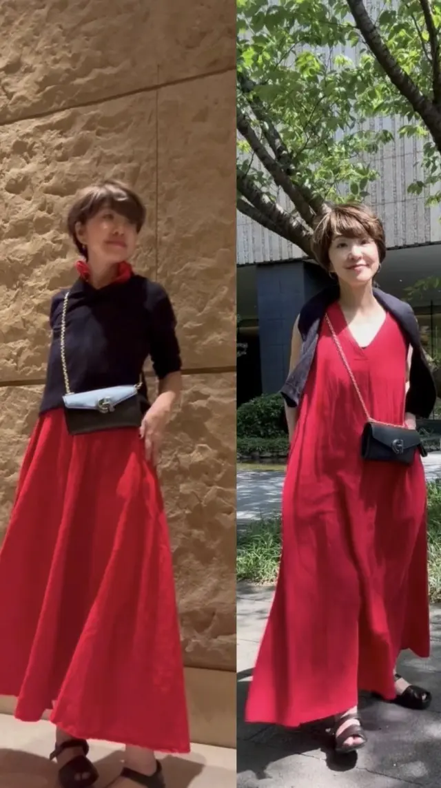 今年の夏は赤のワンピースにチャレンジ！の画像_1