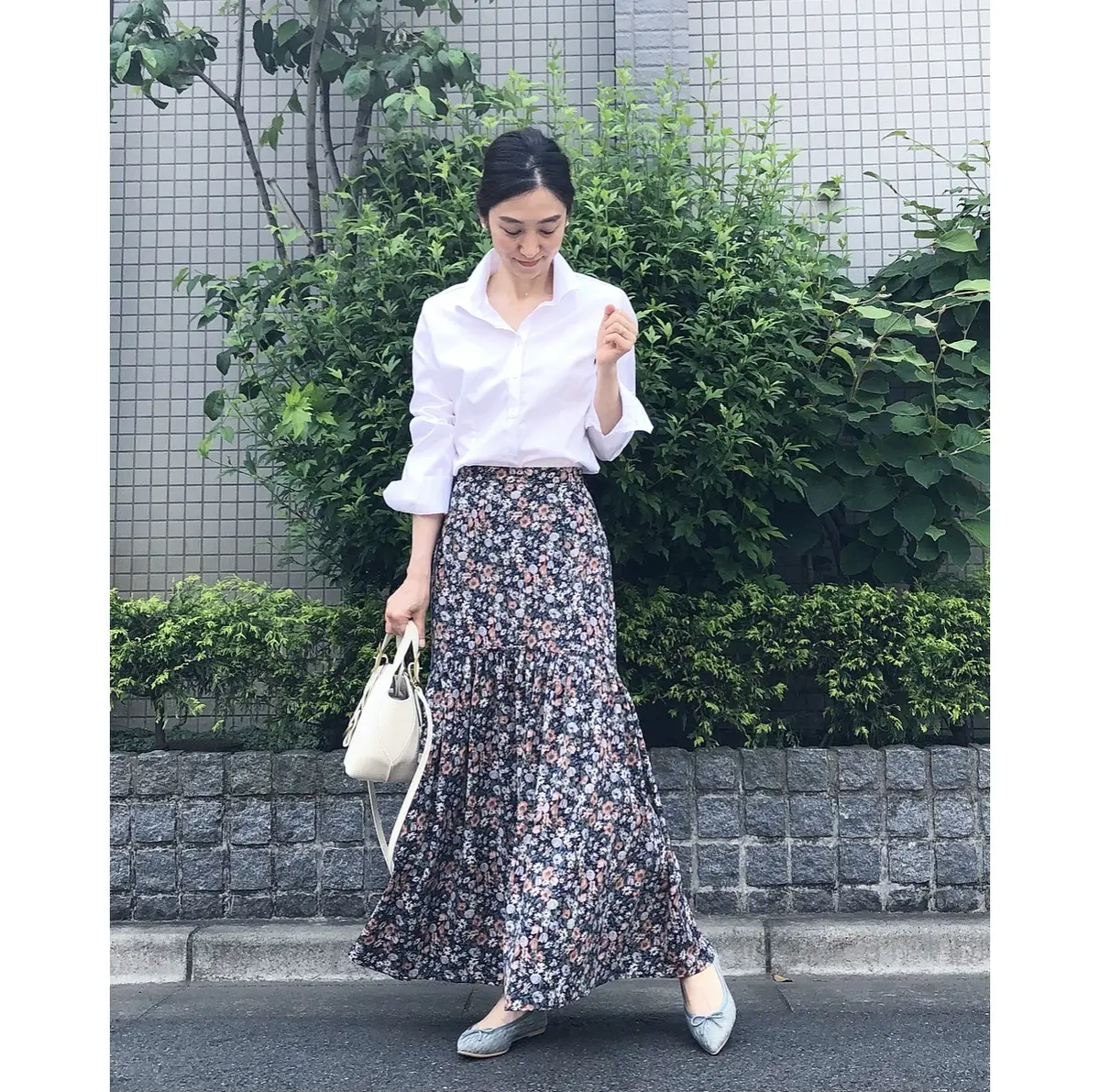 ゆらり花柄スカート❤︎着回し５パターンの画像_1