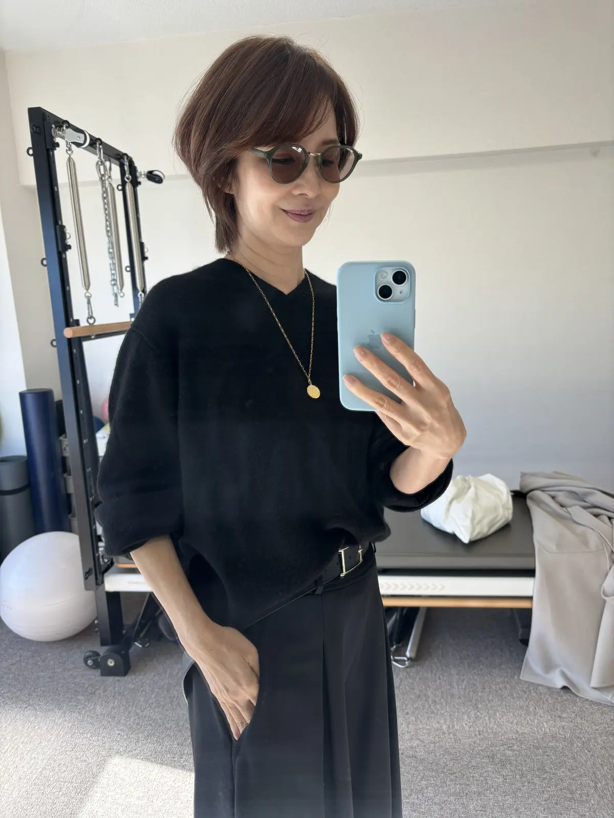 ユニクロのカシミアニットでピラティスへの画像_1