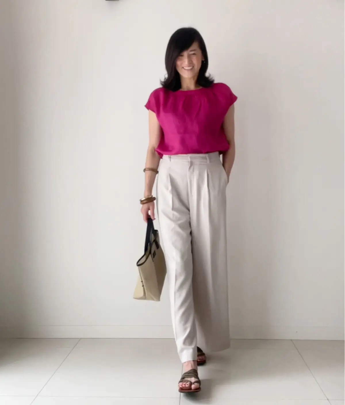 大人ピンクコーデの画像_1