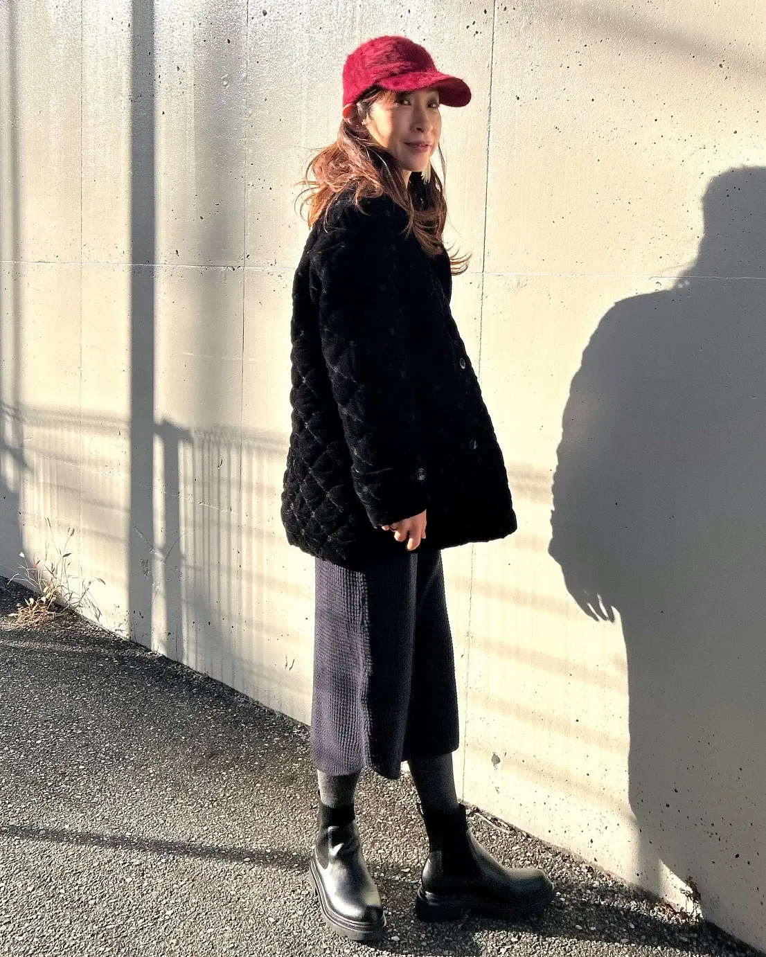 雪の降る帰省に重宝したGUの黒ブーツの画像_1