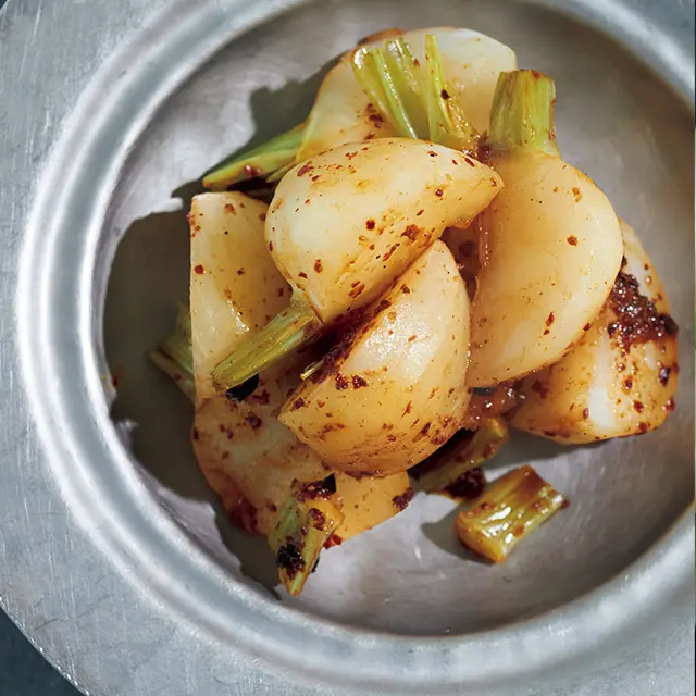 かぶの自家製ラー油がけ