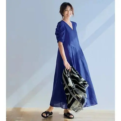 【50代 ワンピース】気温28度でも快適の画像_9