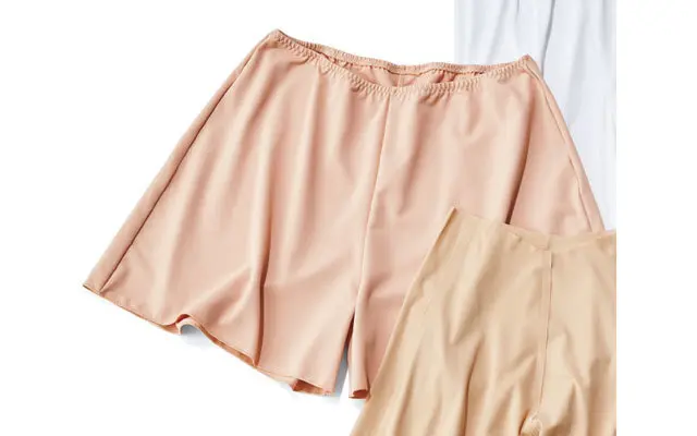 ハーフパンツなど短めパンツにも対応できる二分丈。ペチパンツ￥3,190／タビオ