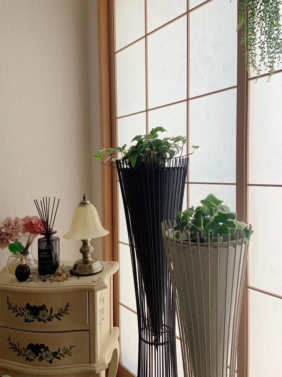 観葉植物を置いたり