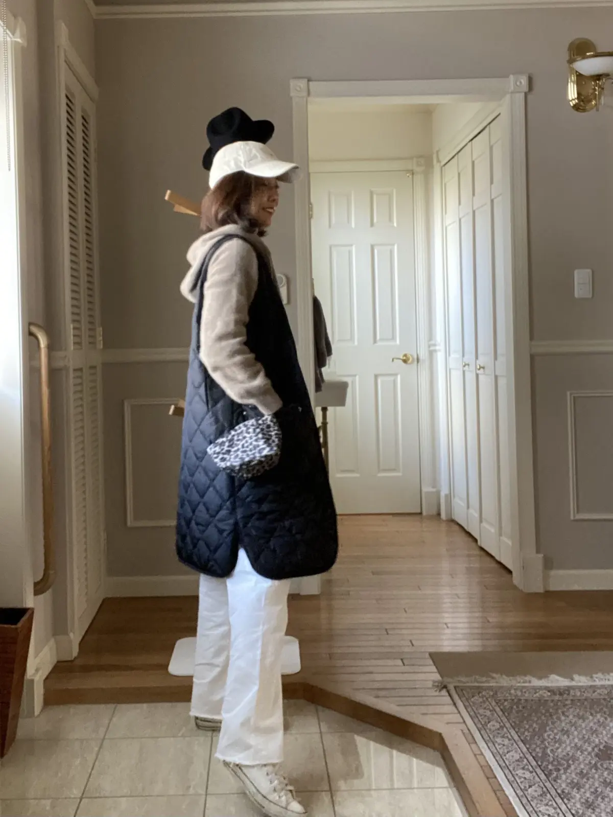 キルティングジレのオン&オフコーデの画像_2