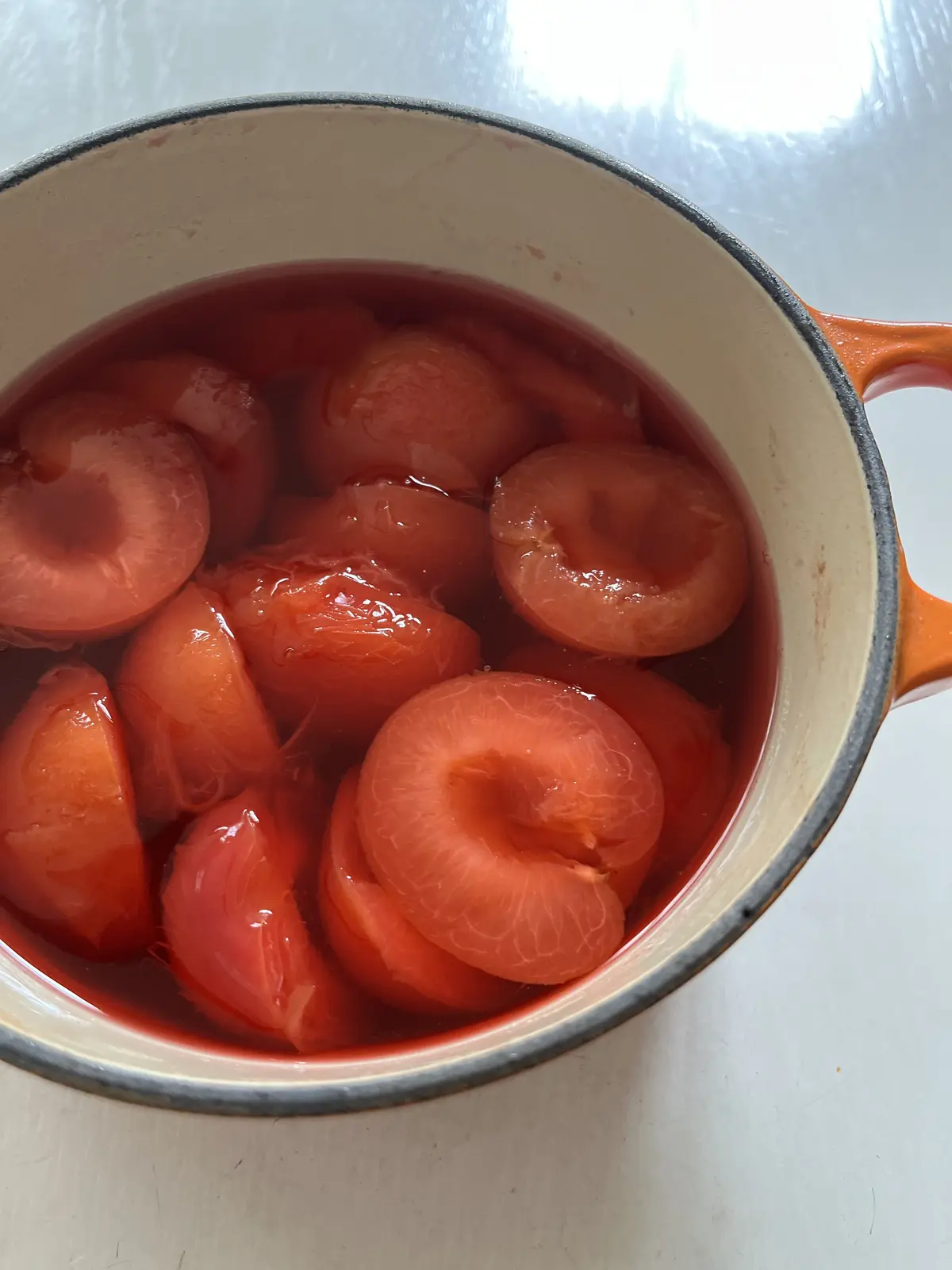 プラム　煮た後