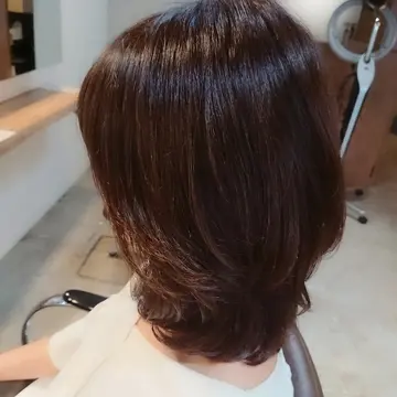 初デジタルパーマから１ヶ月後
まだくるくるは余裕で残っています！