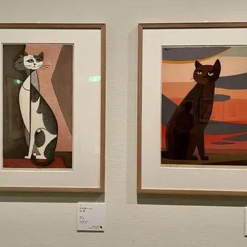 写真ＯＫの展示は世田谷美術館貯蔵の
版画家・稲垣知雄さんの作品🐈‍⬛