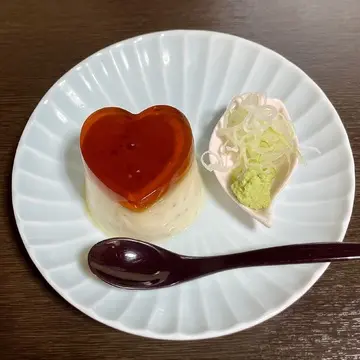 長野県白馬村のお蕎麦屋さん「そば神」の蕎麦の実豆腐