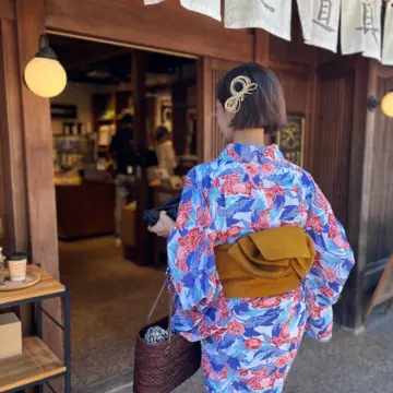 道具屋　京都　浴衣　水引きの髪飾り