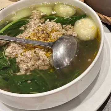 ヘチマと豚ひき肉のスープ