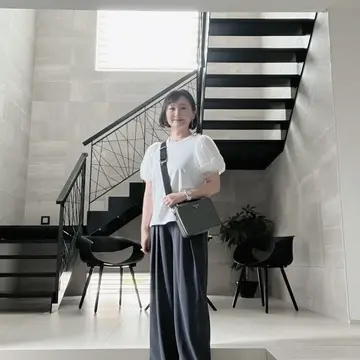 パフスリーブ　PRADAバッグ