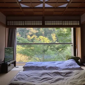 旅館の部屋から