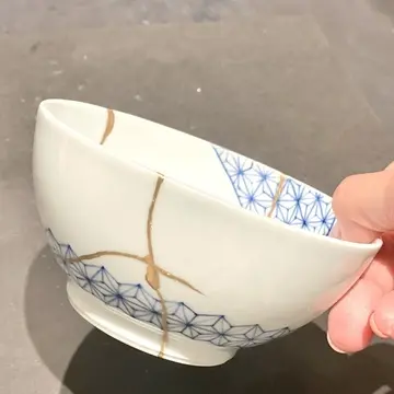 金継ぎ 茶碗側面